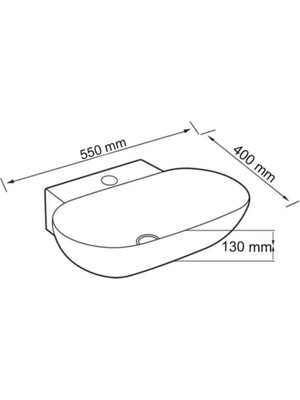 Lena - Tezgah Üstü Porselen Lavabo - E-4012