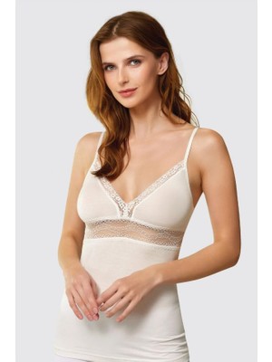 Kit Iç Giyim Berrak 2'li Dantel Detaylı Ince Askılı Kadın Atlet