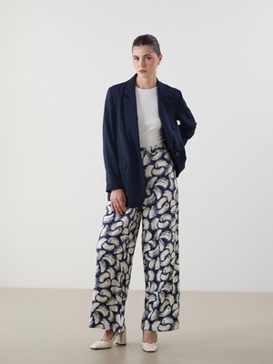 Lc Waikiki Yeni Sezon Beli Lastikli Desenli Kadın Pantolon