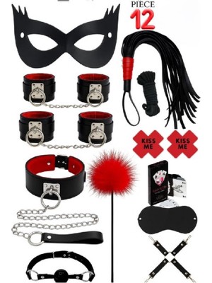 Candy Women Fantazi Set  Detaylı Kelepçe ve Tasmalı 12 Parça