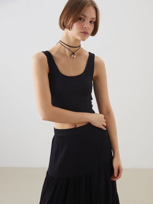 Lc Waikiki Yeni Sezon U Yaka Crop Kadın Atlet