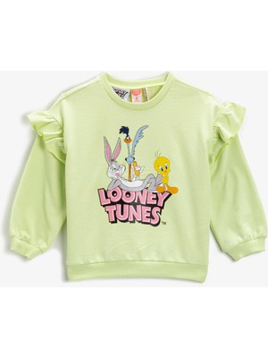 Koton Pamuklu Warner Bros Lisanslı Baskılı Sweatshirt