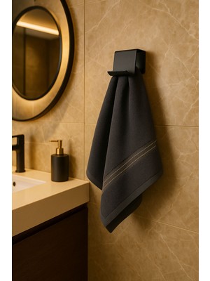 Çift Taraflı Bantlı Metal Havluluk | Modern Banyo Aksesuarı