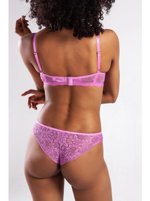 MTM My The Mall Giyim  Gcolors Brazillian Külot, Kadın Dantelli Koyu Pembe  Brezilyan Külot