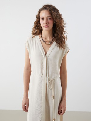 Lc Waikiki Yeni Sezon V Yaka Dokulu Elbise