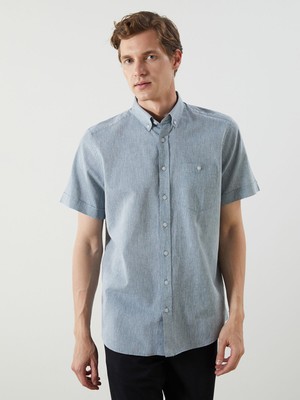 Lc Waikiki Yeni Sezon Regular Fit Keten Karışımlı Erkek Gömlek