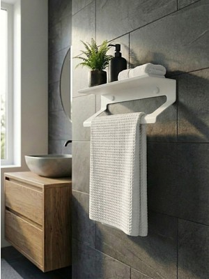 Mee Wall Art Paslanamaz Metal Havluluk & Çok Amaçlı Duvar Askısı – 2 mm Elektrostatik Boyalı