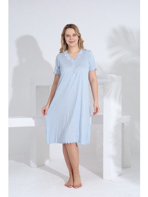 Evia Angelique Bambu Kısa Kol Puantiyeli Kadın Yazlık Elbise 22550-551-552