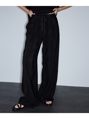 İpekyol Jakarlı wide leg pantolon IS1260003119001
