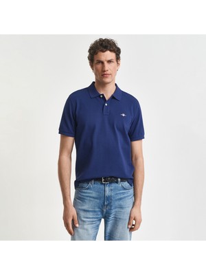 Gant Erkek Lacivert Regular Fit Polo