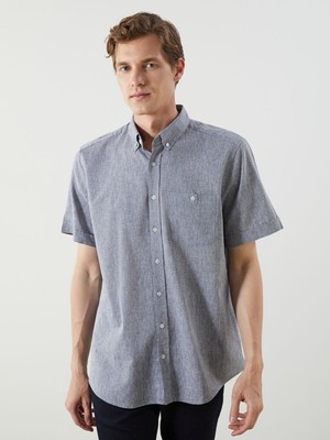 Lc Waikiki Yeni Sezon Regular Fit Keten Karışımlı Erkek Gömlek