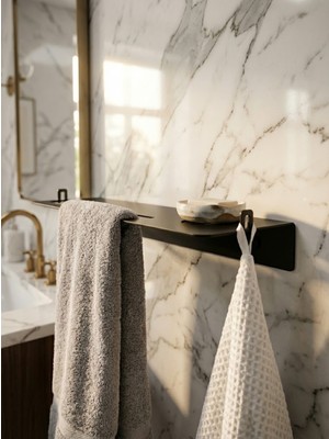 Mee Wall Art Raflı Metal Havluluk ve Çok Amaçlı Duvar Rafı – 2 mm Elektrostatik Boyalı