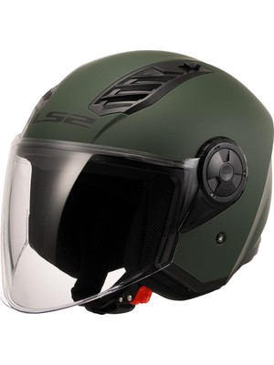Ls2 Airflow 2 Mat Yeşil Kask M Beden Polikarbon Dış Kabuk ve Geliştirilmiş Hava Akışı