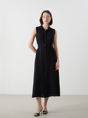 Lc Waikiki Yeni Sezon Beli Kuşaklı Kadın Gömlek Elbise