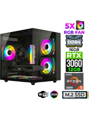 Xaser Mage X10 Ryzen 5 5500 16GB Ram 512GB M.2 Nvme SSD 12GB RTX3060 Oyuncu Tavsiye Sistem
