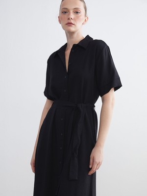 Lc Waikiki Yeni Sezon Beli Kuşaklı Gömlek Elbise