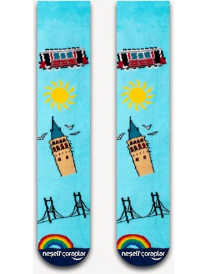 Neşeli Çoraplar Istanbul Renkli Unisex Çorap