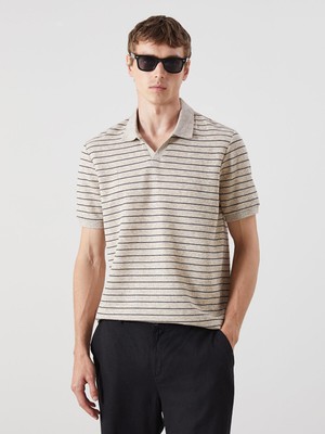 Lc Waikiki Yeni Sezon Polo Yaka Çizgili Erkek Tişört