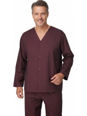 Oppland Erkek Pijama Takımı %100 Pamuk Kumaş Retro Model Cepli Rahat Tam Kalıp