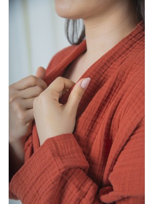 Mia Mina Home & Baby 4 Kat Müslin Kimono Model Bornoz/Sabahlık