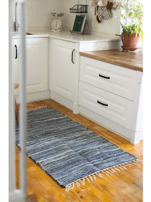 İrya Striped  Denim Kilim Ekru/indigo 120X180