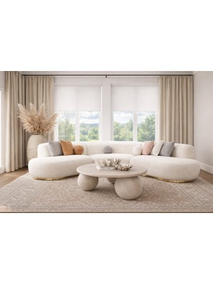 Givayo Stor Kalın Ithal ,ekru Mat Beyaz Zebra Stor Perde,güneşlik Perde Etek Düz