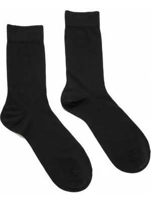 Beyteks 6'lı Dikişsiz Siyah Soket Çorap