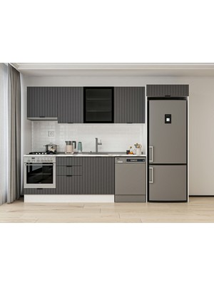 Alvinka 310X220 cm Mbr_b Mutfak Dolabı Antrasit - Mdf