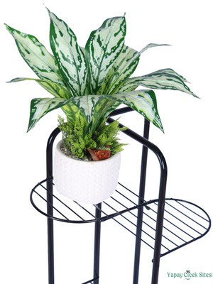 Yapay Çiçek Sitesi Beton Saksıda Yapay Bitkili Tanzimler Model 17