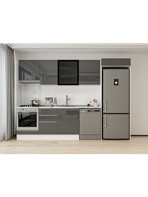 Alvinka 310X220 cm Hg_j Mutfak Dolabı Antrasit - Suntalam