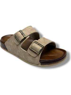 Witta 55201-26 Deri Çift Bant Anatomik Terlik 36-40