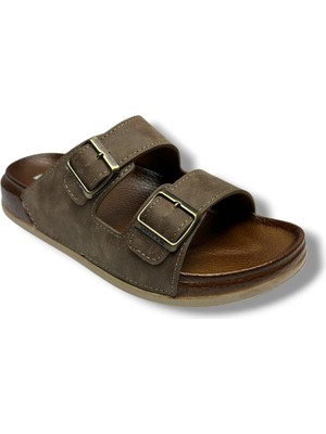 Witta 55201-26 Deri Çift Bant Anatomik Terlik 36-40