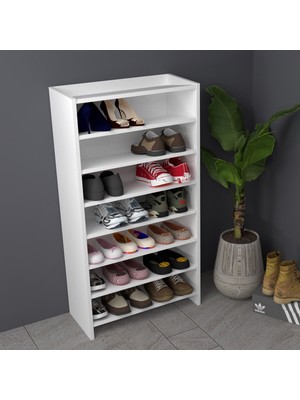 Mobilique Şahane No.9 Geniş Ayakkabılık Beyaz-Beyaz