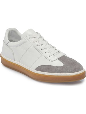 Tergan  Gri Hakiki Deri Erkek Sneaker - E25I1AY57351-N1Z