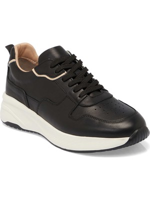 Tergan  Siyah Hakiki Deri Erkek Sneaker - E25I1AY57226-A23