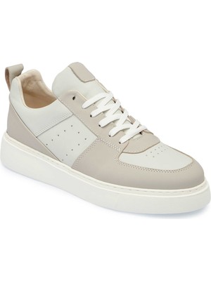 Tergan Gri Hakiki Deri Erkek Sneaker - E25I1AY57284-B43