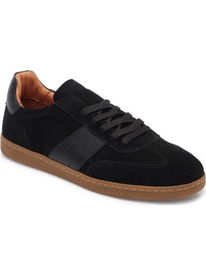 Tergan Siyah Hakiki Süet Deri Erkek Sneaker - E25I1AY57273-A01