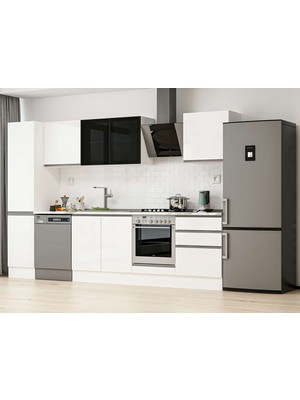 Alvinka 315X210 cm High Gloss Mutfak Dolabı MB-E90B45S60-3 Beyaz - Mdf