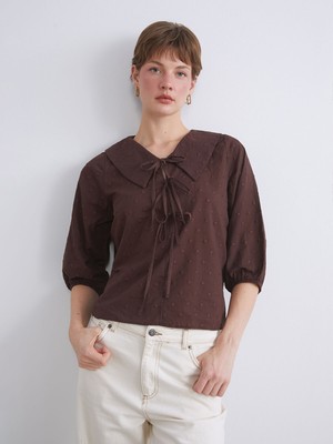 Lc Waikiki Yeni Sezon Bebe Yaka Nakışlı Fiyonklu Bluz