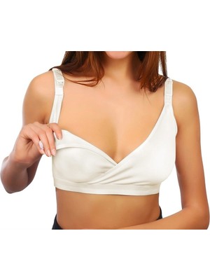 Sema Baby Kruvaze Emzirme Sütyeni Beyaz 100 Beden