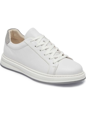 Tergan Beyaz Hakiki Deri Erkek Sneaker - E25I1AY57285-A26