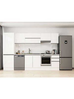 Alvinka 315X210 cm High Gloss Mutfak Dolabı MB-E90B60S45-1 Beyaz - Suntalam