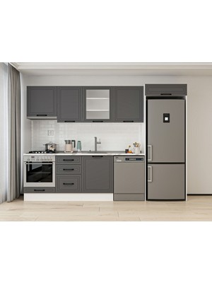 Alvinka 310X220 cm Mbr_a Mutfak Dolabı Antrasit - Mdf