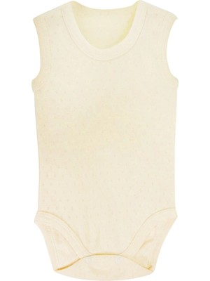 Sema Baby Jakarlı Askılı Badi (Body) - Krem 0-3 Ay