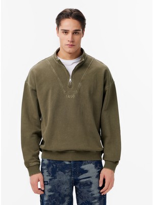 Hugo Boss Zip Neck Erkek Yeşil SWEATSHIRT.345