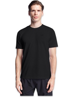 Lescon 26S-1298-26B Kısa Kol T Siyah Erkek T-Shirt