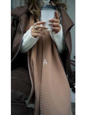 Atelier Tuğba ATK001 Kişiye Özel Nakışlı Kaşmir Atkı