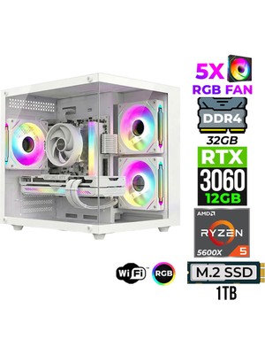 Xaser Mage X80 Ryzen 5 5600X 32GB Ram 1tb M.2 Nvme SSD 12GB RTX3060 Oyuncu Tavsiye Sistem