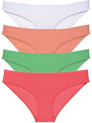 MTM My The Mall Giyim 4 Adet Süper Eko Set Likralı Kadın Slip Külot 526