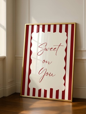 Fuart.Co Sweet On You Aşk Temalı Sevgililer Günü Posteri (Çerçevesiz) Love